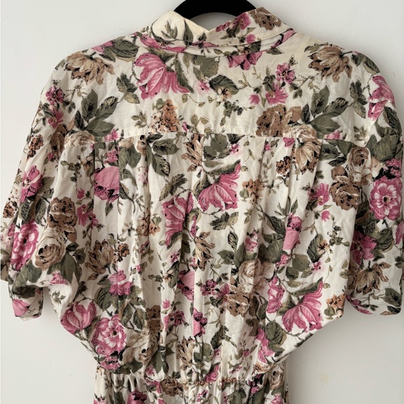 Vintage Jessica Floral Prairie Midi Dress Cottagecore Button Front Pockets - Picture 11 of 13